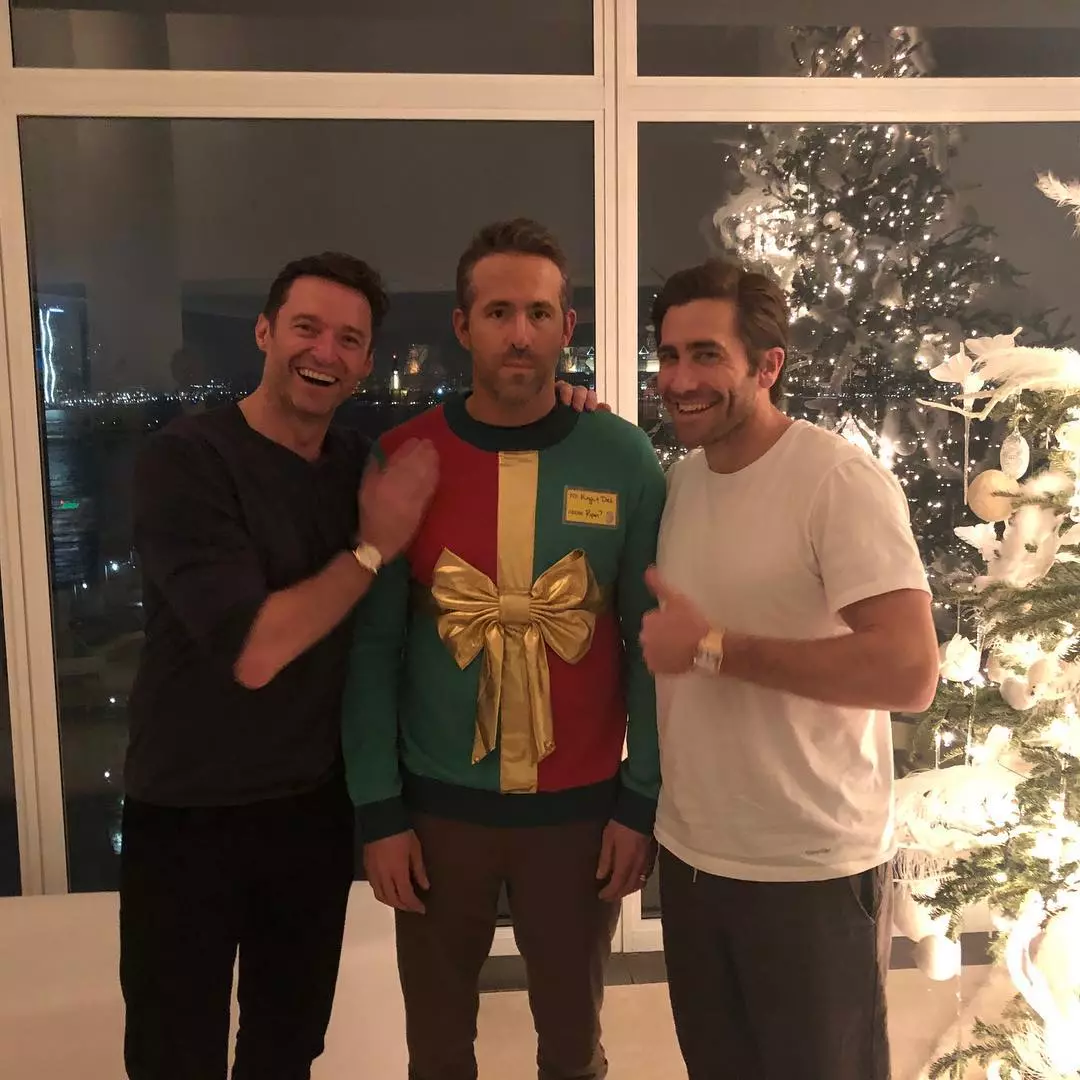 Hugh Jackman og Jake Jillenhol mocked Ryan Reynolds på dagen for de bedste venner 97439_1