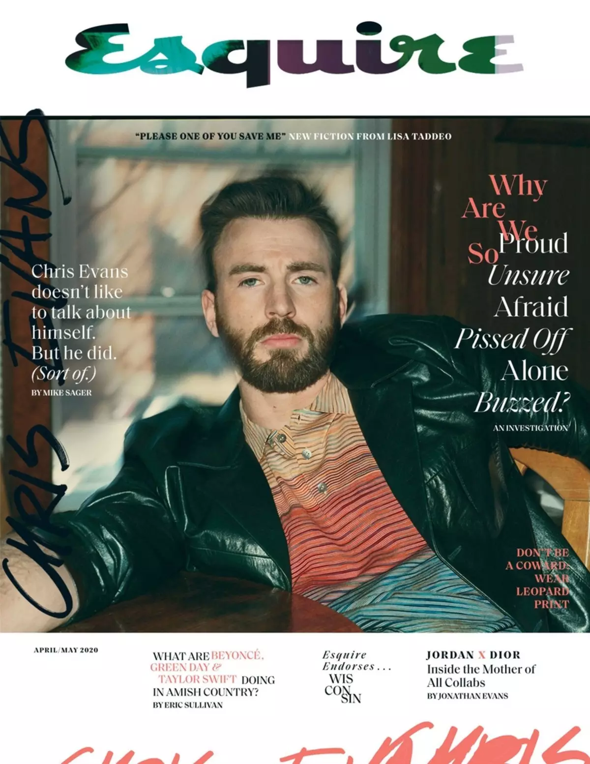 Chris Evans v nestandardni fotografiji Shoot za Esquire: 