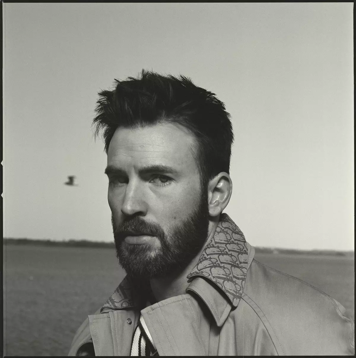 Chris Evans într-o fotografie non-standard pentru Esquire: 