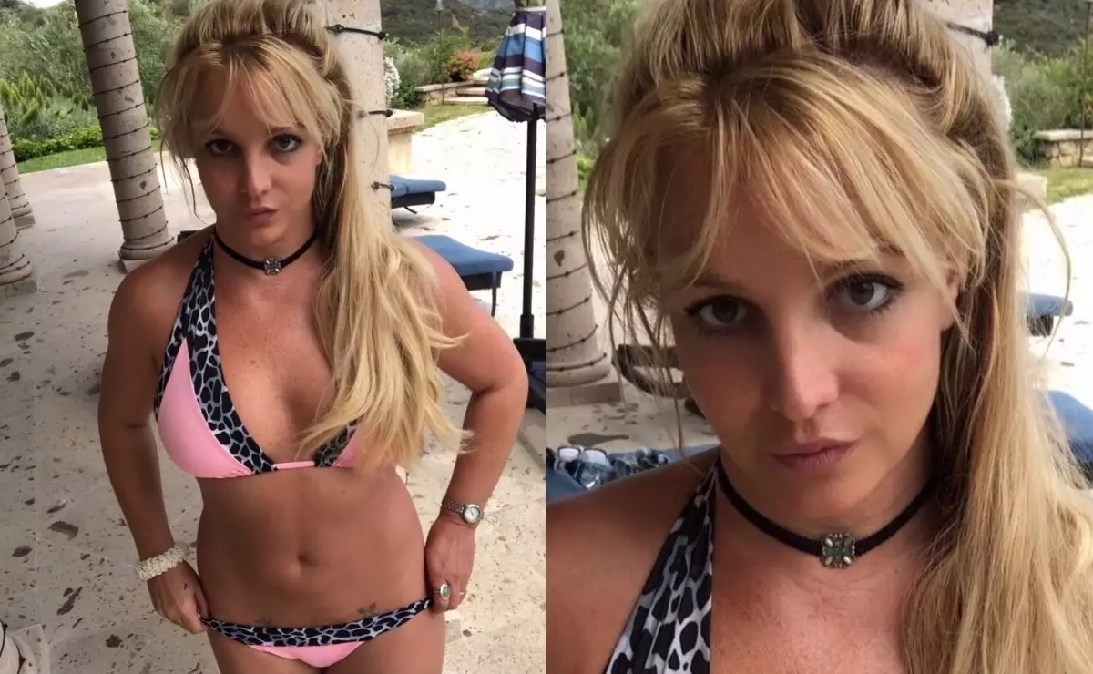 Like a girl: Britney Spears boasted a new way with bangs