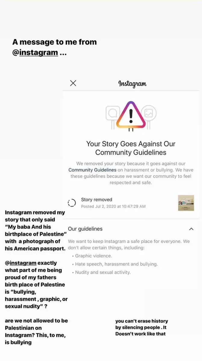Բելլա Հադիդը զայրացավ, որ Instagram- ը հանեց իր հոր անձնագրի լուսանկարը. «Դուք չեք կարող լինել պաղեստինցիներ»: 97660_2